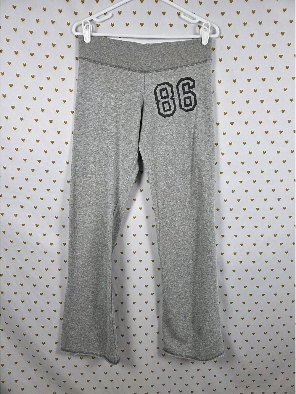 Victorias Secret PINK Vintage Logo Butt Flare Grey Sweats Sweatpants XS